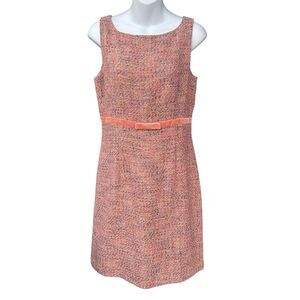 Vintage Gap Dress Size 8 Pink Tweed Bow Classic Quiet Luxury Old Money Preppy